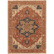 Zeus 132 X 96 inch Brick Red Rug in 8 x 11, Rectangle