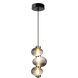 Ariel LED 6.3 inch Chrome and Black Pendant Ceiling Light