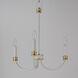Charlton 3 Light 20 inch Weathered White and Gold Leaf Chandelier Ceiling Light
