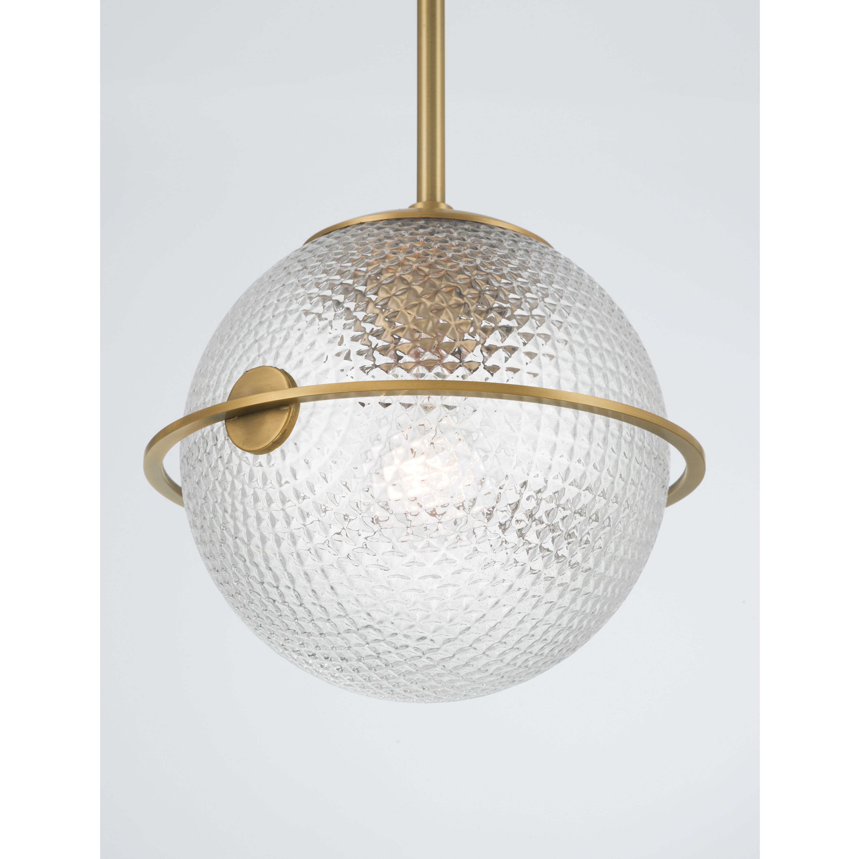 Luniva 1 Light 9 inch Legacy Brass Mini Pendant Ceiling Light