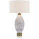 Leah White and Cream Table Lamp Portable Light