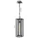 Ashland 1 Light 6.75 inch Matte Black Outdoor Pendant in Waterglass