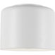 Emilia 1 Light 8 inch Matte White Flush Mount Ceiling Light in Polished Chrome
