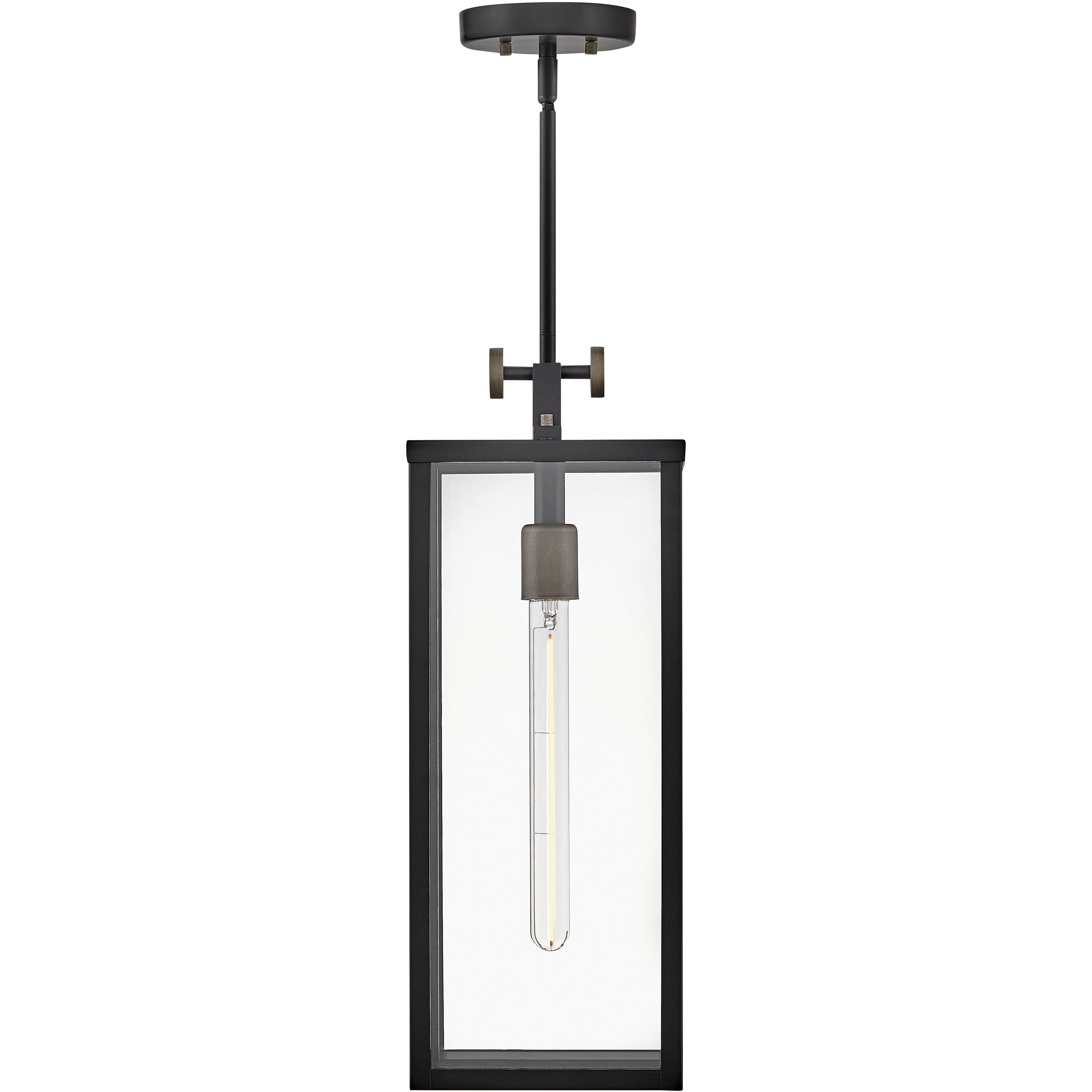 Catalina 1 Light 7.5 inch Black with Burnished Bronze Outdoor Hanging