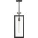 Catalina 1 Light 7.5 inch Black with Burnished Bronze Outdoor Hanging