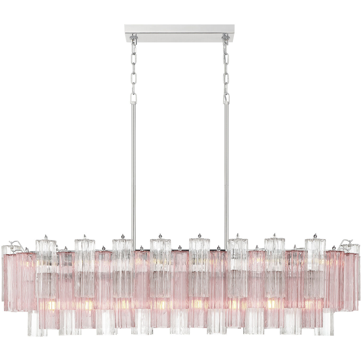 Addis 14 Light 51.75 inch Polished Chrome Linear Chandelier Ceiling Light in Spring