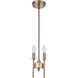 Larrson 2 Light 5.63 inch Satin Brass Mini Pendant Ceiling Light