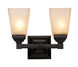Hanna 2 Light 13 inch Black Vanity Bar Wall Light