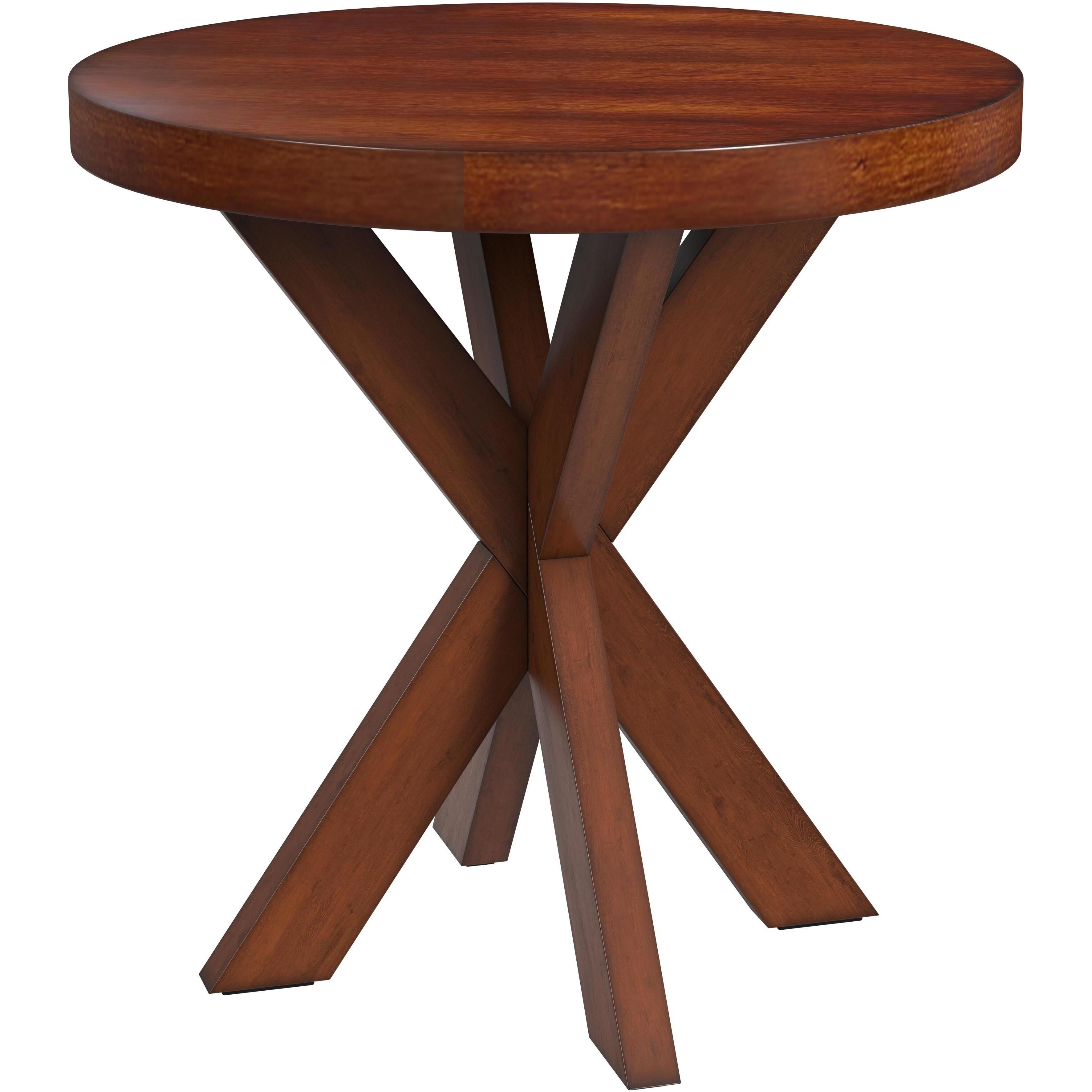 Pendleton Round 26"W End Table in Antique Cherry