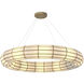 Ronco 10 Light 47.24 inch Antique Brass and Handmade Glass Chandelier Ceiling Light
