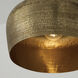 Myriah 1 Light 15 inch Tibetan Hammered Brass Pendant Ceiling Light