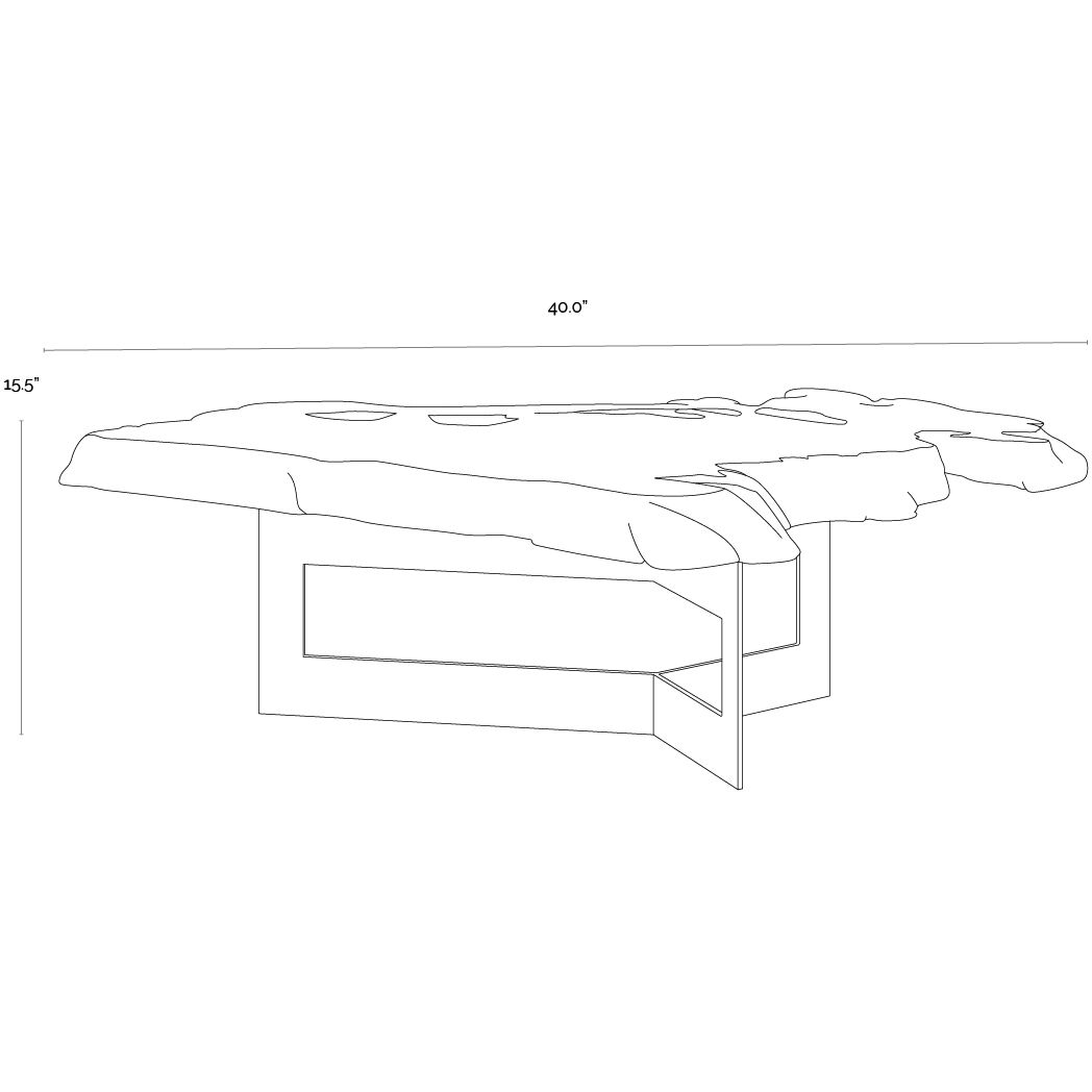 Wyatt 46 X 37 inch Black / Dark Brown Coffee Table
