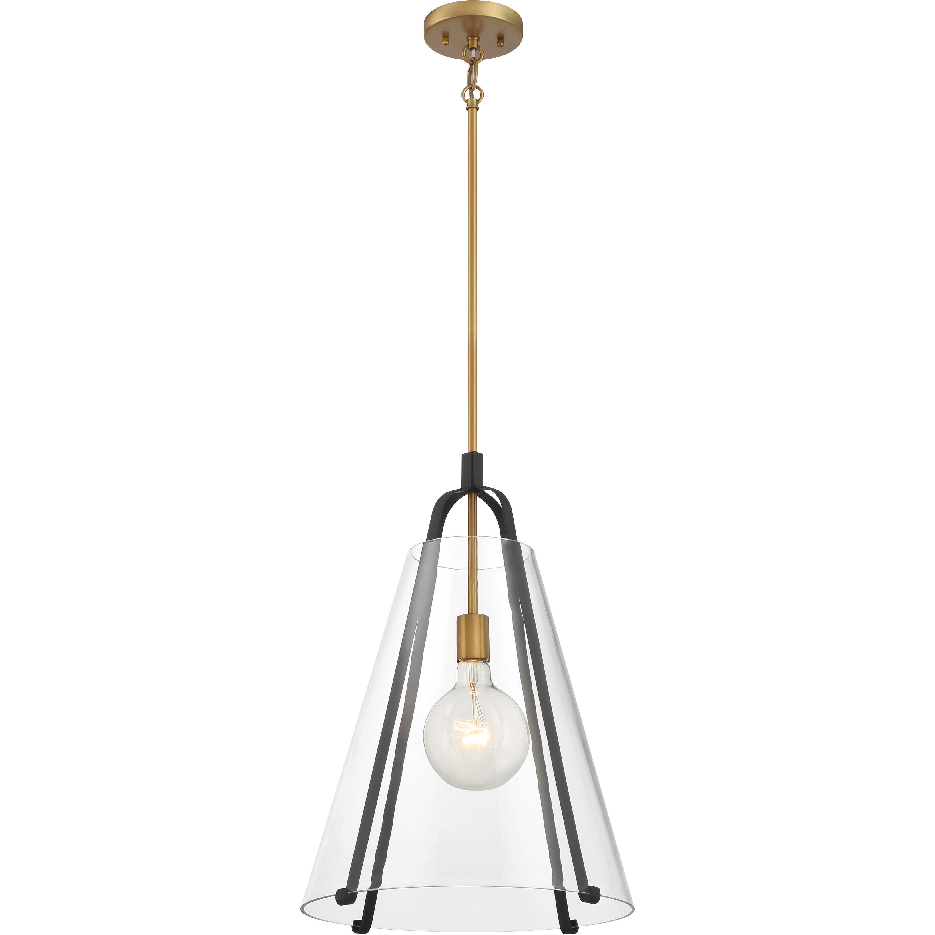 Paxos 1 Light 15.5 inch Legacy Brass and Sand Coal Pendant Ceiling Light