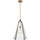 Paxos 1 Light 15.5 inch Legacy Brass and Sand Coal Pendant Ceiling Light