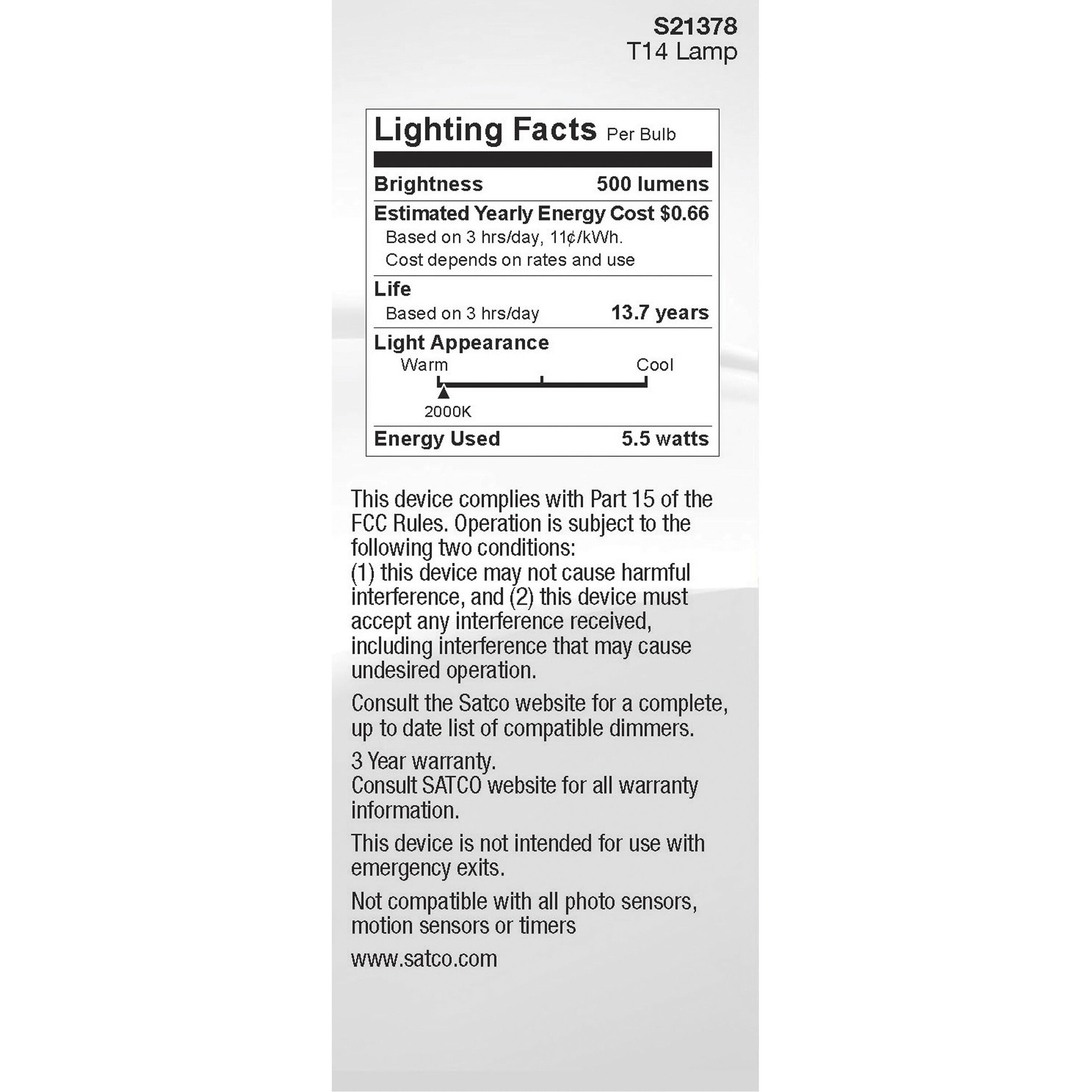 Tube LED 5.5 watt 120 2000K LED Filament, LED Filament