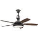 Hatteras Bay 52 inch Weathered Zinc with Medium Walnut Blades Ceiling Fan