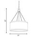 Delphi 6 Light 19 inch Black with Warm Brass Accents Pendant Ceiling Light