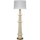 Rowan 70 inch 60 watt Cream Wood Beads Floor Lamp Portable Light, Inline