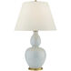 Chapman & Myers Yue 31.25 inch 100 watt Ice Blue Porcelain Table Lamp Portable Light in Linen