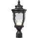 Merrimack LED 19 inch Sand Coal Outdoor Post Mount Lantern in Black, Great Outdoors