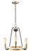 Haven 3 Light 18.5 inch Oil Rubbed Bronze/Antique Brass Single-Tier Chandelier Ceiling Light in Oil Rubbed Bronze and Antique Brass
