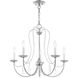 Mirabella 5 Light 24 inch Polished Chrome Chandelier Ceiling Light