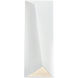 Ambiance LED 6 inch Gloss White ADA Wall Sconce Wall Light, Closed Top Fixture, Diagonal