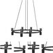 Cerelia 12 Light 36 inch Matte Black Chandelier Ceiling Light
