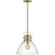 Malone 1 Light 15.5 inch Heritage Brass Indoor Pendant Ceiling Light