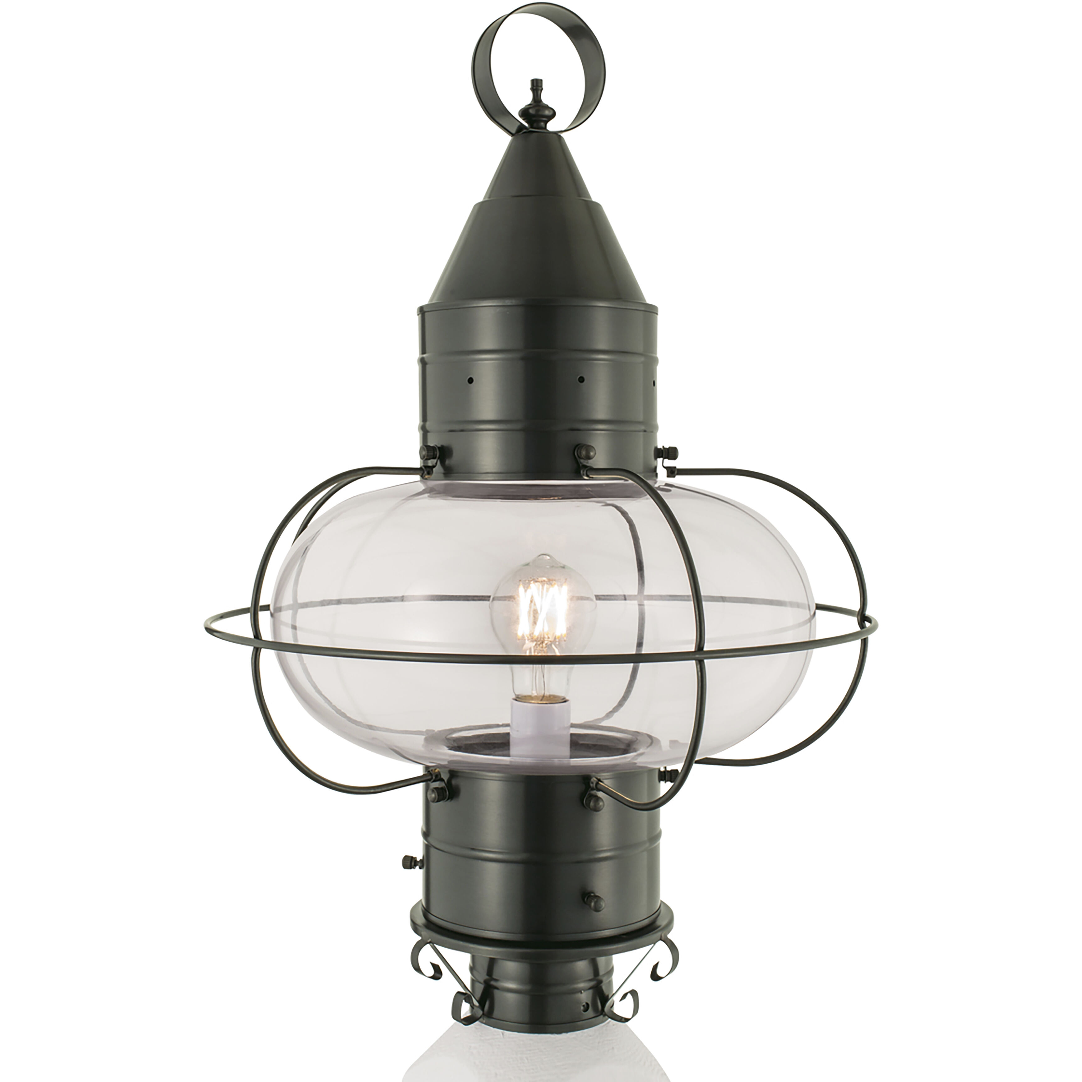 Classic Onion 1 Light 22.5 inch Gun Metal Outdoor Post Light