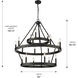 Alastair 32 inch 60.00 watt Matte Black Chandelier Ceiling Light
