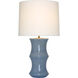 AERIN Marella 33 inch 15 watt Polar Blue Crackle Table Lamp Portable Light, Medium