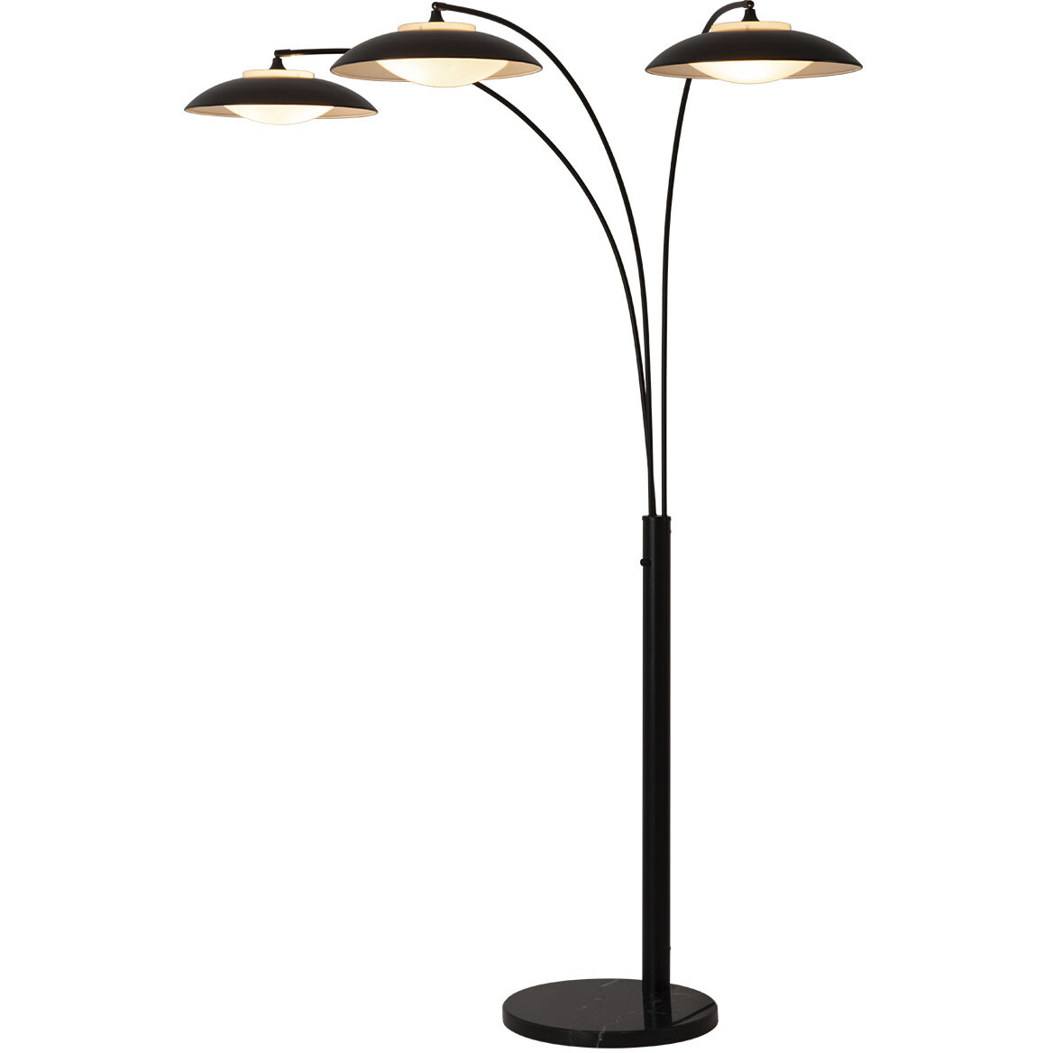 Saucer 92 inch 8.50 watt Matte Black Arc Floor Lamp Portable Light