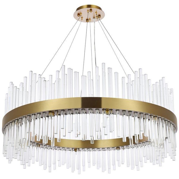 Dallas 20 Light 36 inch Satin Gold Chandelier Ceiling Light