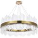 Dallas 20 Light 36 inch Satin Gold Chandelier Ceiling Light