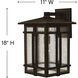 Tucker Outdoor Wall Mount Lantern in Oil Rubbed Bronze, Large