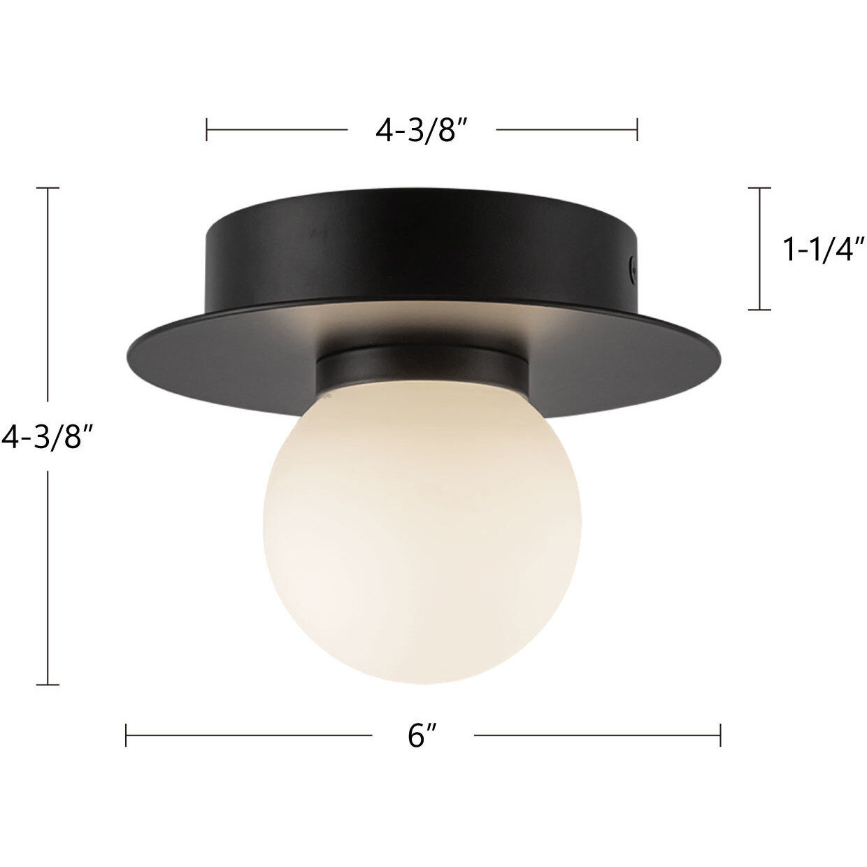 Elixir LED 6 inch Chrome Flush Mount Ceiling Light