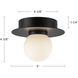 Elixir LED 6 inch Chrome Flush Mount Ceiling Light