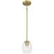 Miravelle 1 Light 5.25 inch Vintage Brass Mini Pendant Ceiling Light