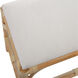Laguna White and Naturally Finished Solid Wood Bench, Small