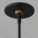 Admiralty 1 Light 12 inch Black and Antique Brass Outdoor Pendant