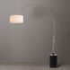 Tambo 92 inch 14 watt Satin Nickel and Black Oak Arc Floor Lamp Portable Light