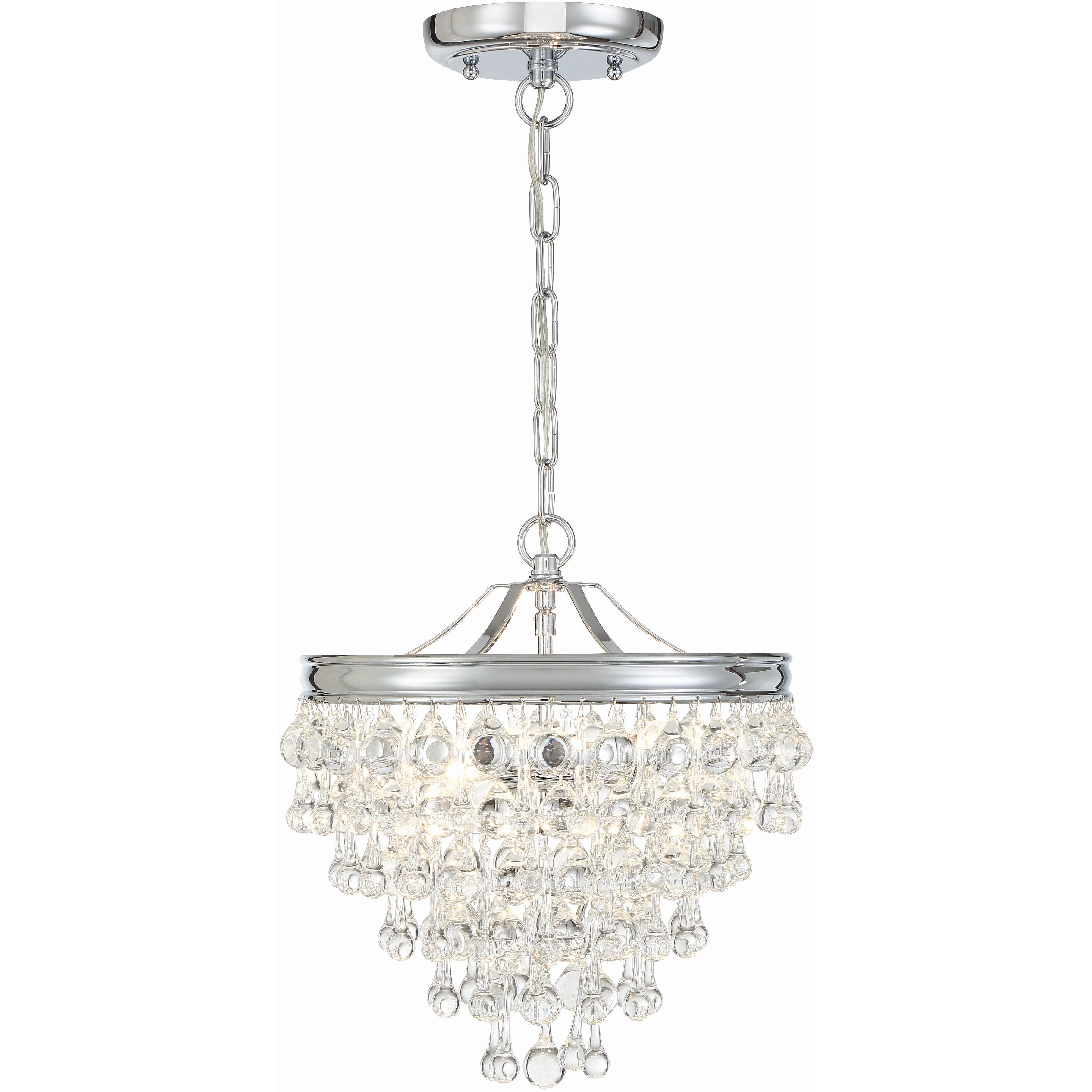Calypso 3 Light 13 inch Polished Chrome Chandelier Ceiling Light