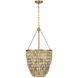 Catalan 4 Light 16 inch Warm Brass Pendant Ceiling Light
