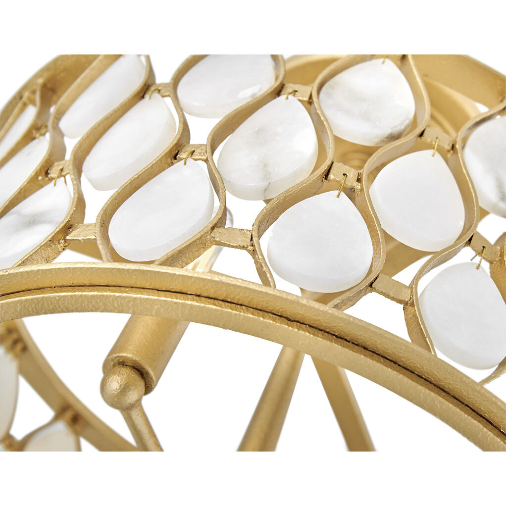 Estie 3 Light 16 inch Piastra Gold Semi-flush Mount Ceiling Light