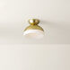 Rue 1 Light 11 inch Aged Brass Flush Mount Ceiling Light