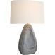 Nathan 28 inch 150 watt Glacier Swirl and Antique Brass Table Lamp Portable Light