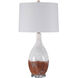 Durango 29 inch 150 watt Rust White Table Lamp Portable Light