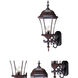 Bryn Mawr 3 Light 24 inch Burled Walnut Exterior Wall Mount