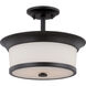 Mobili 2 Light 13.13 inch Aged Bronze and Satin White Semi Flush Mount Ceiling Light